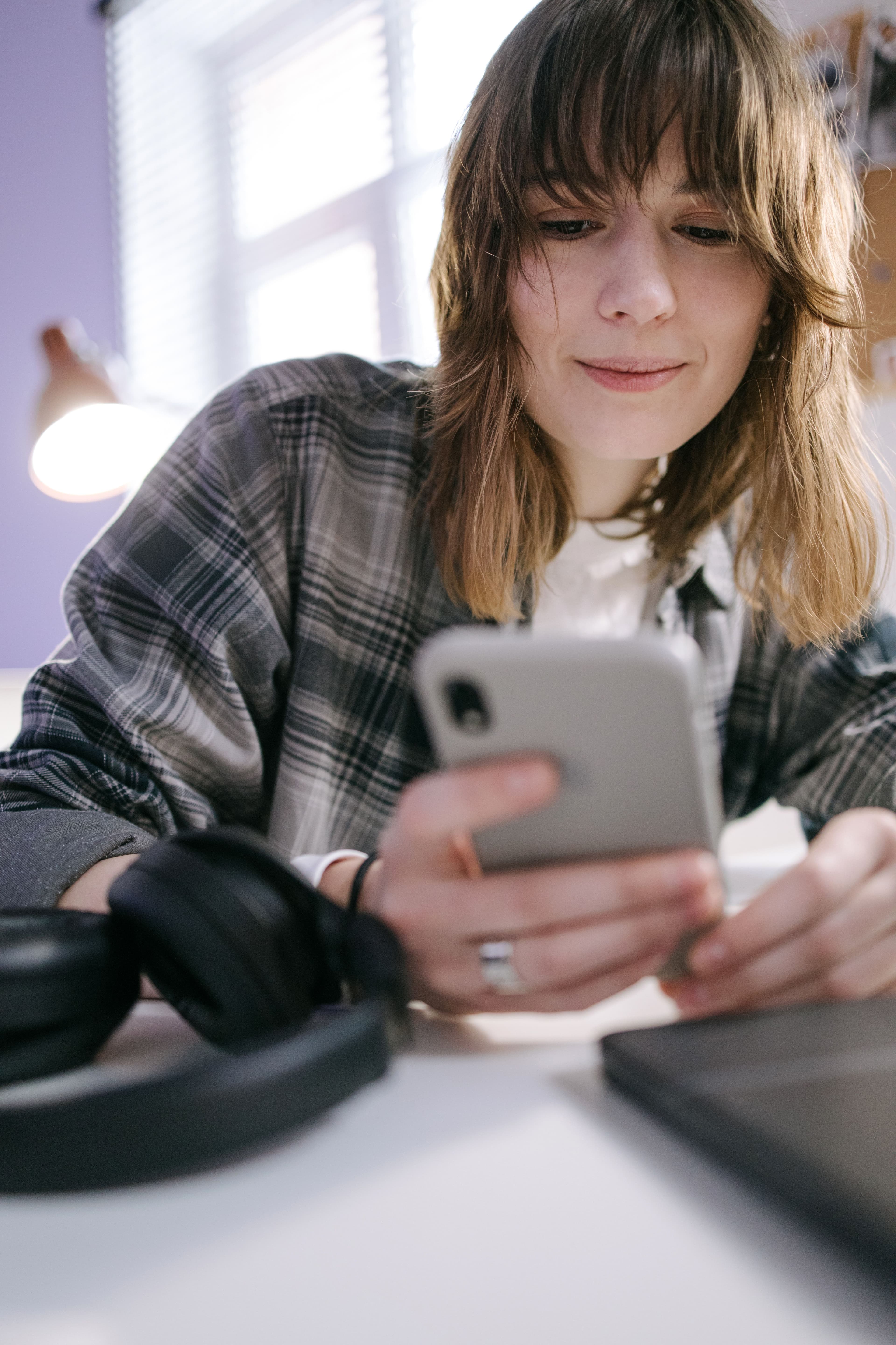 Person using an Android app on their phone